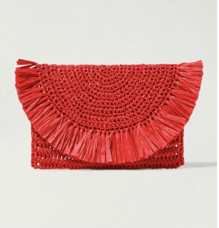 Clutch ROJA raffia