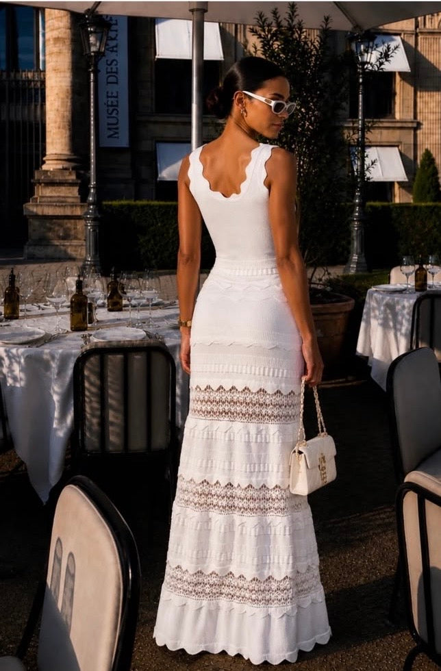 Vestido blanco tejido