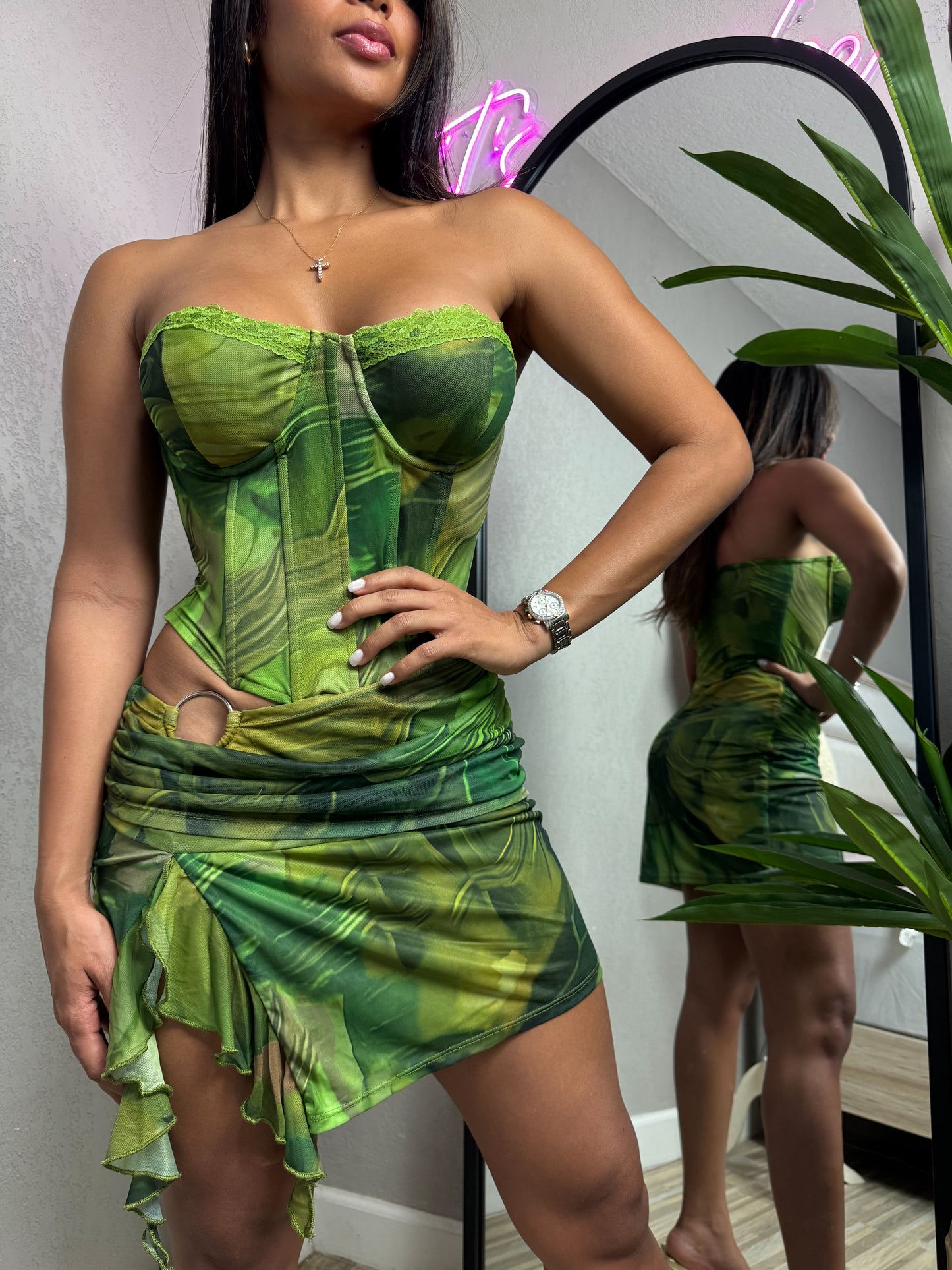 Mini dress verde