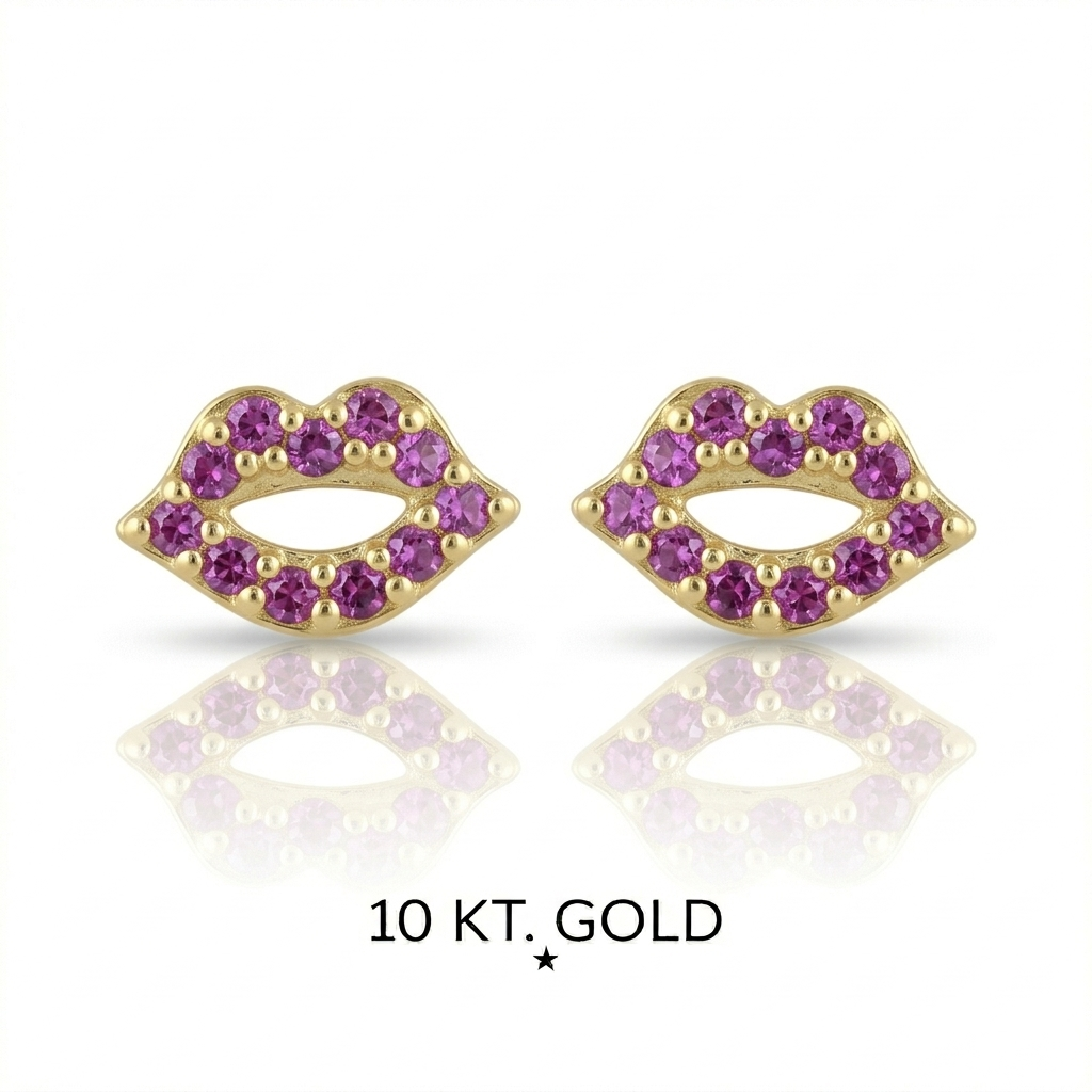 Topito de Oro 10K labios con circones - Piercing