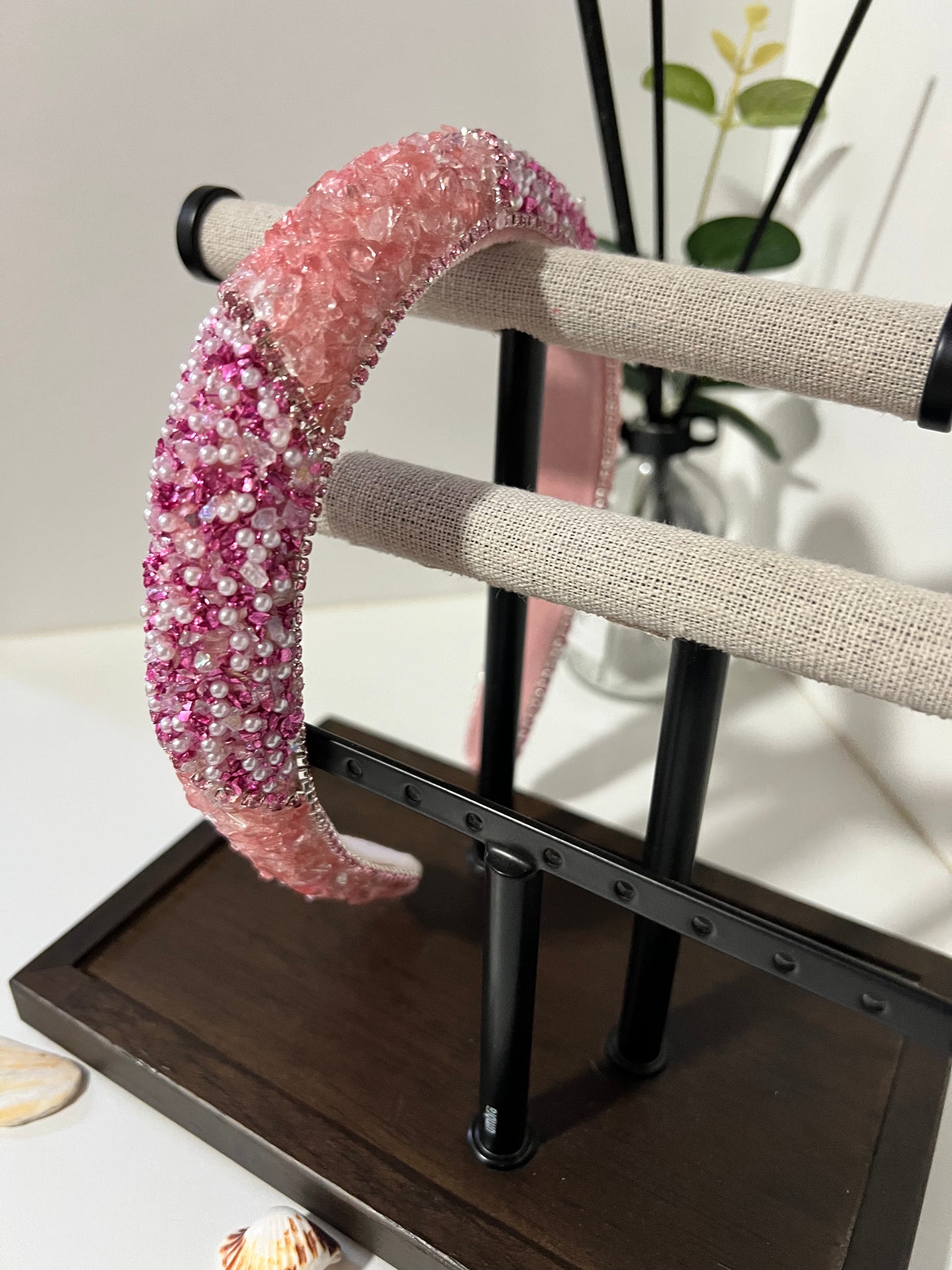 Diadema con cristales y piedras 02719