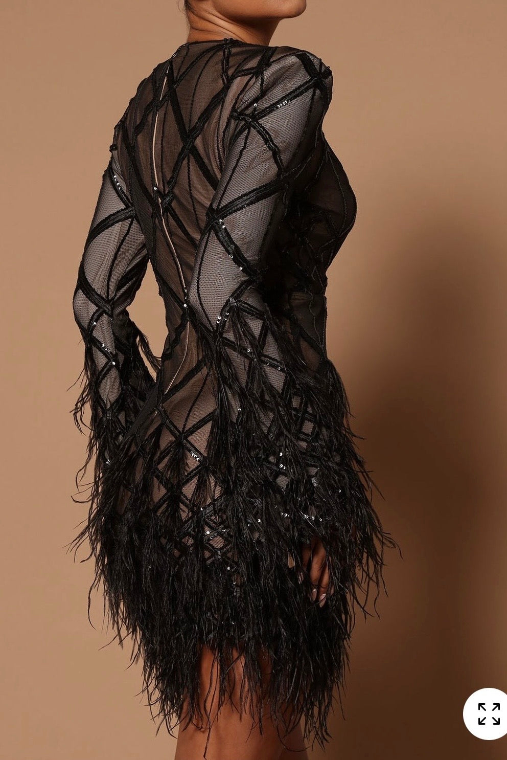 Amber Deep V Embellished