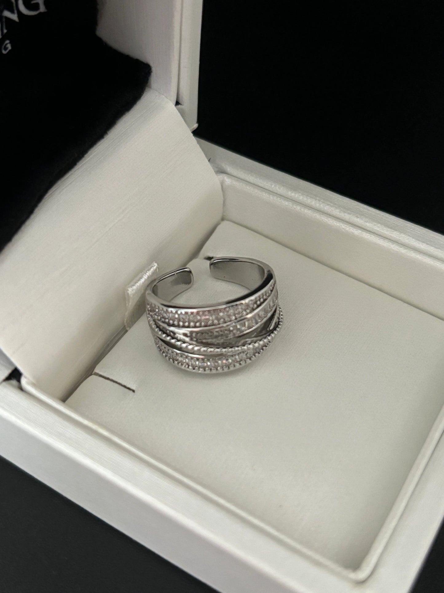 Anillo de Zirconias ajustable 5 layers