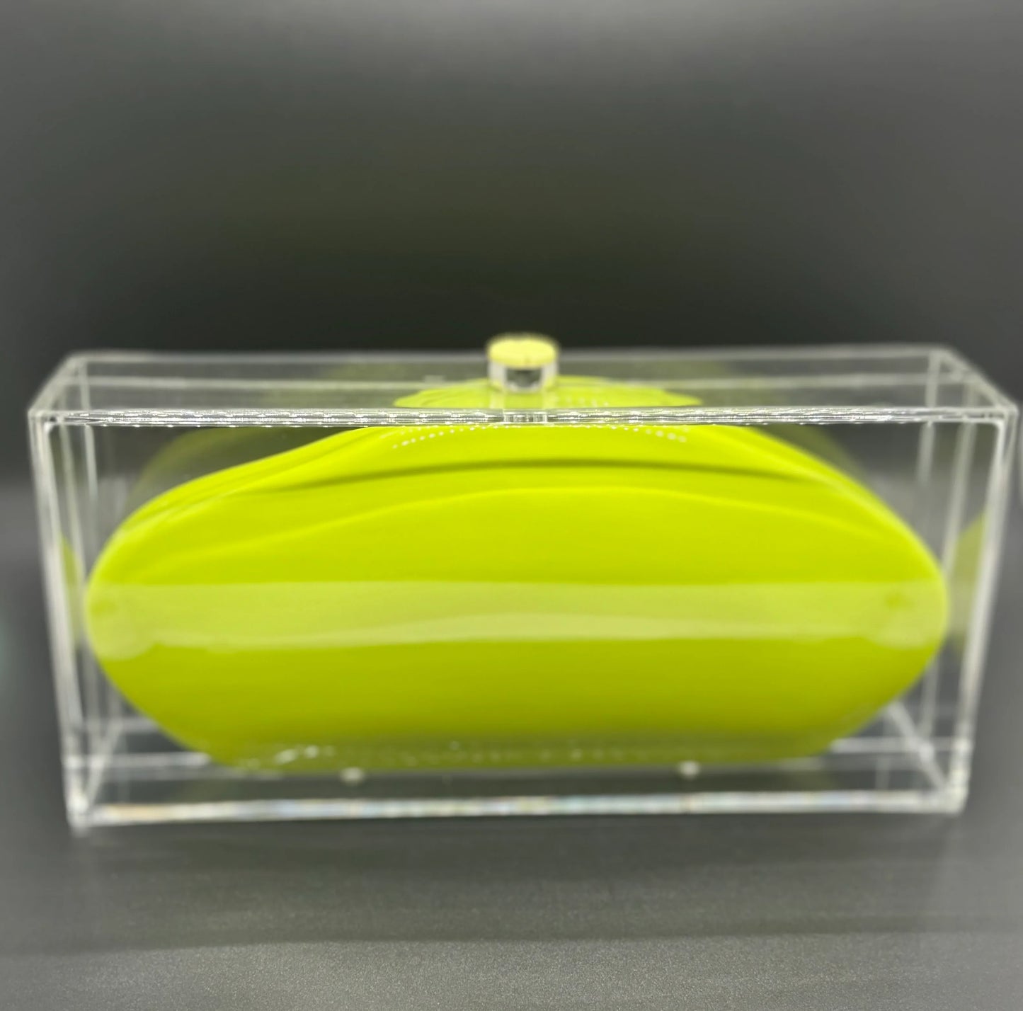 Cartera Acrilica Transparente Verde Caña