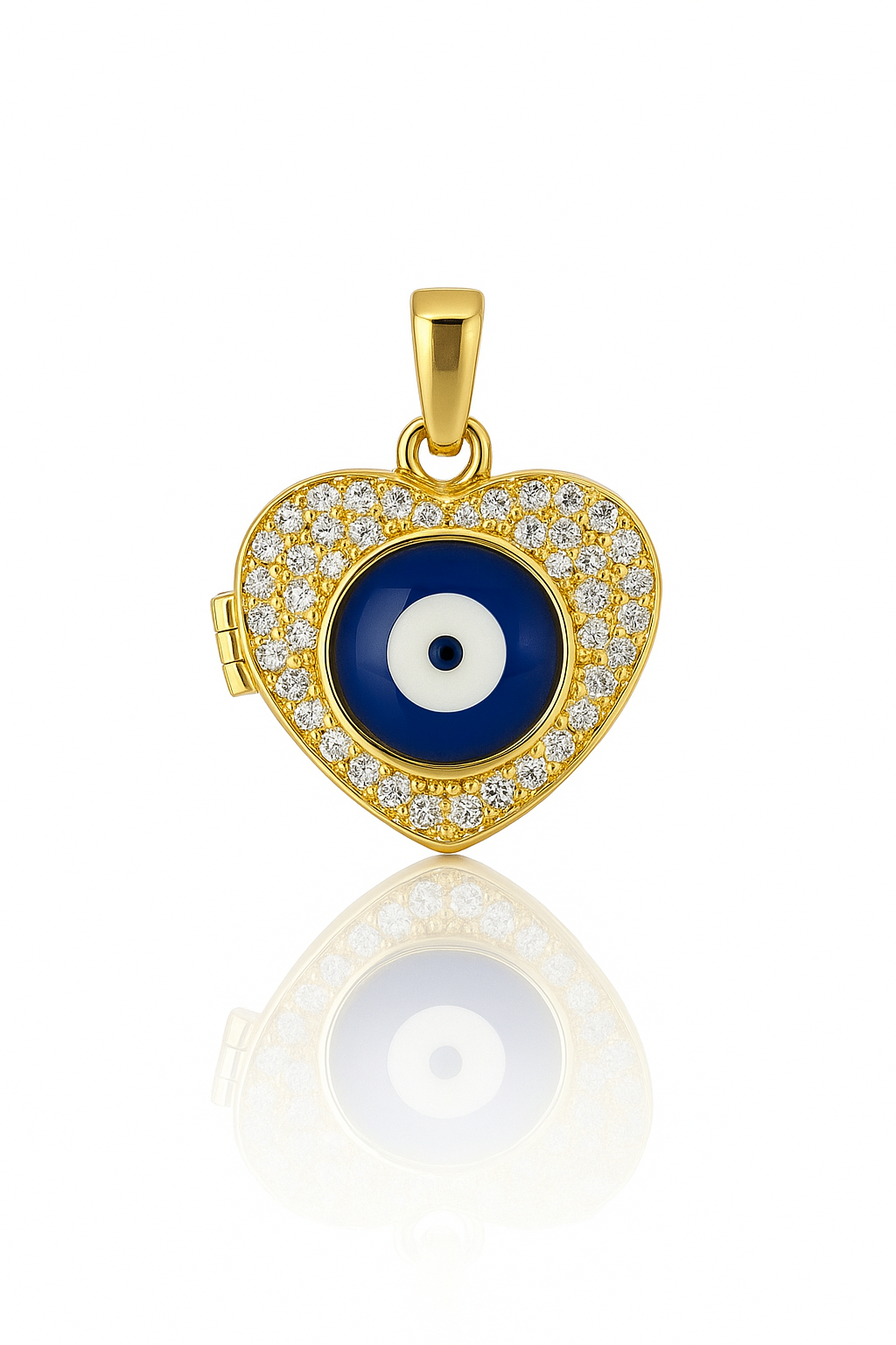 DIJE RELICARIO CORAZON CIRCONES