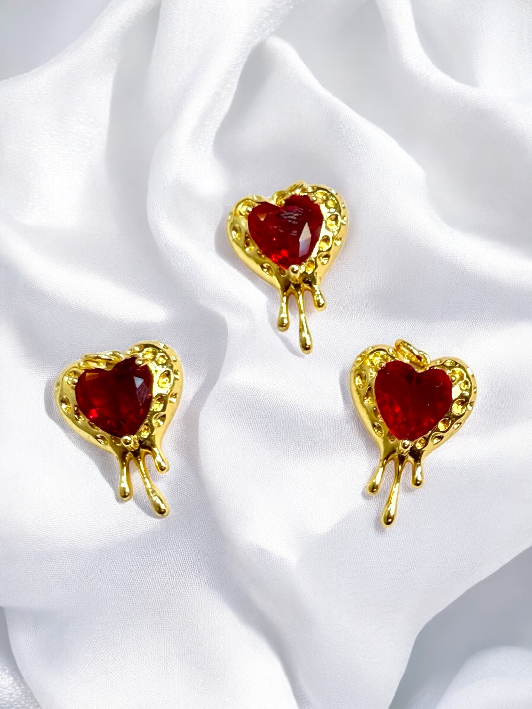 DIJE CORAZON GLASS CON CORAZON CRISTAL