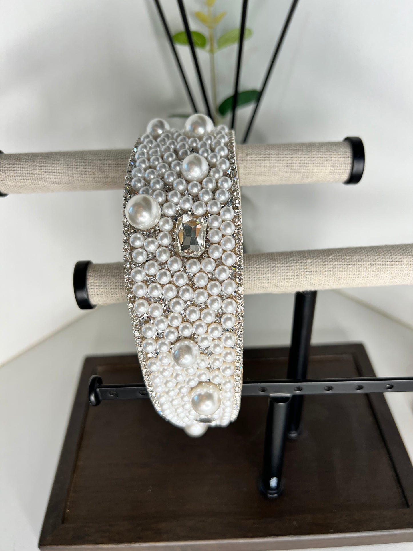 Diadema ancha con Perlas 02708