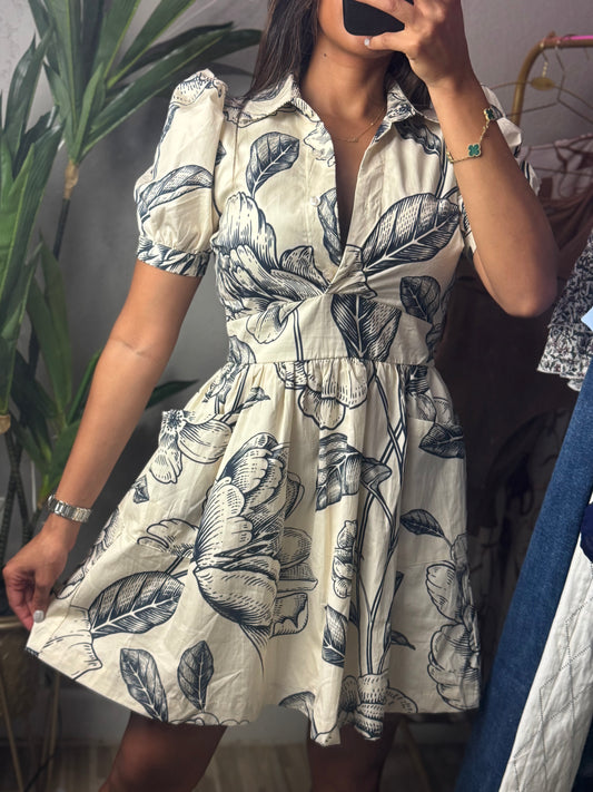 Mini dress flower
