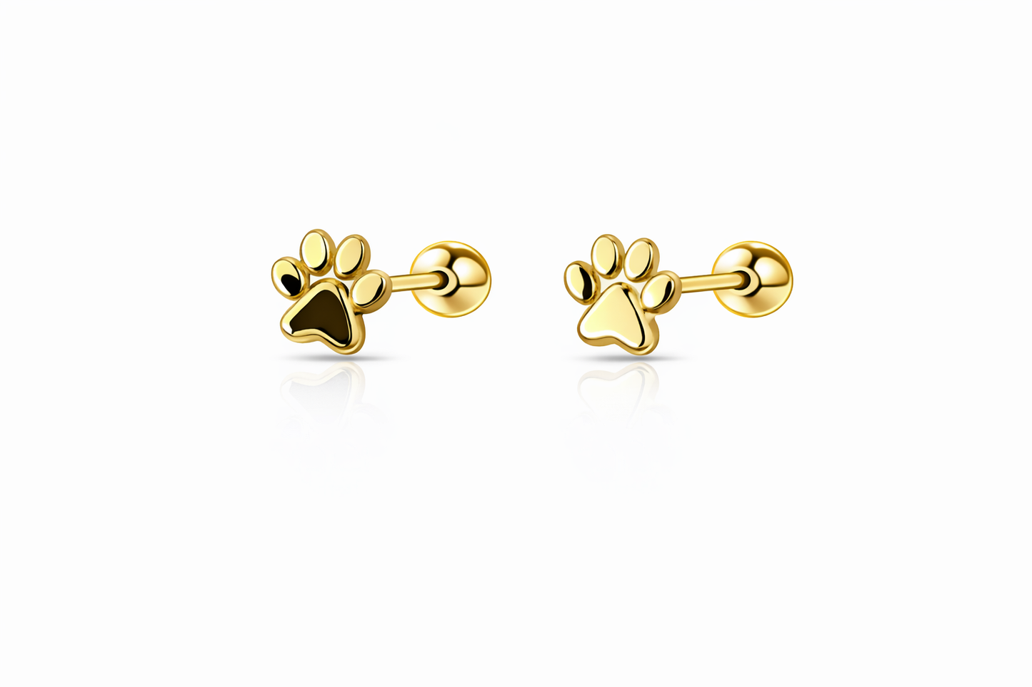 Topitos 10k huella de perro - Piercing