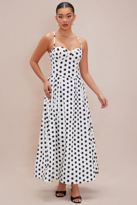 Willow polka Maxi dress