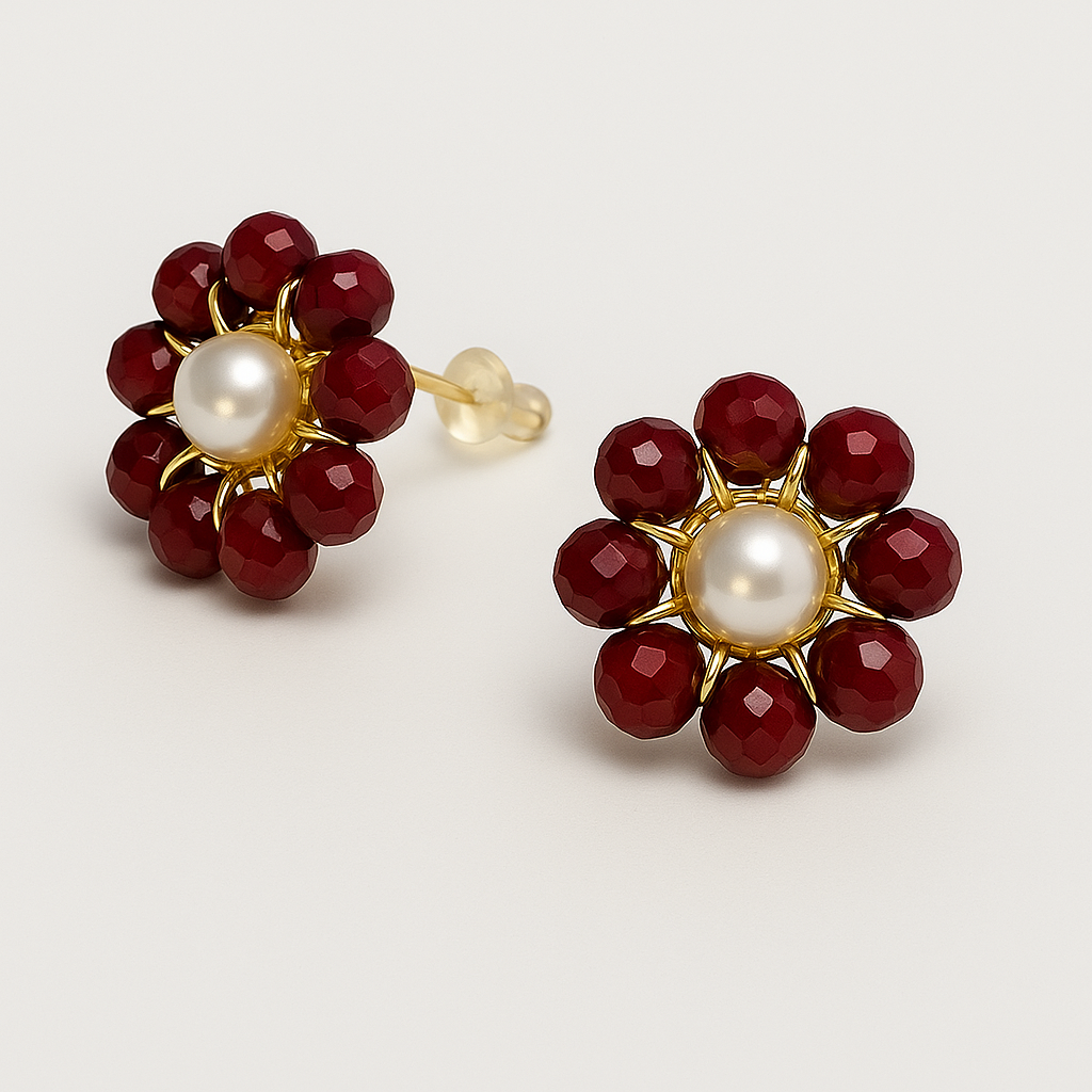 Aretes - Flor artesanal