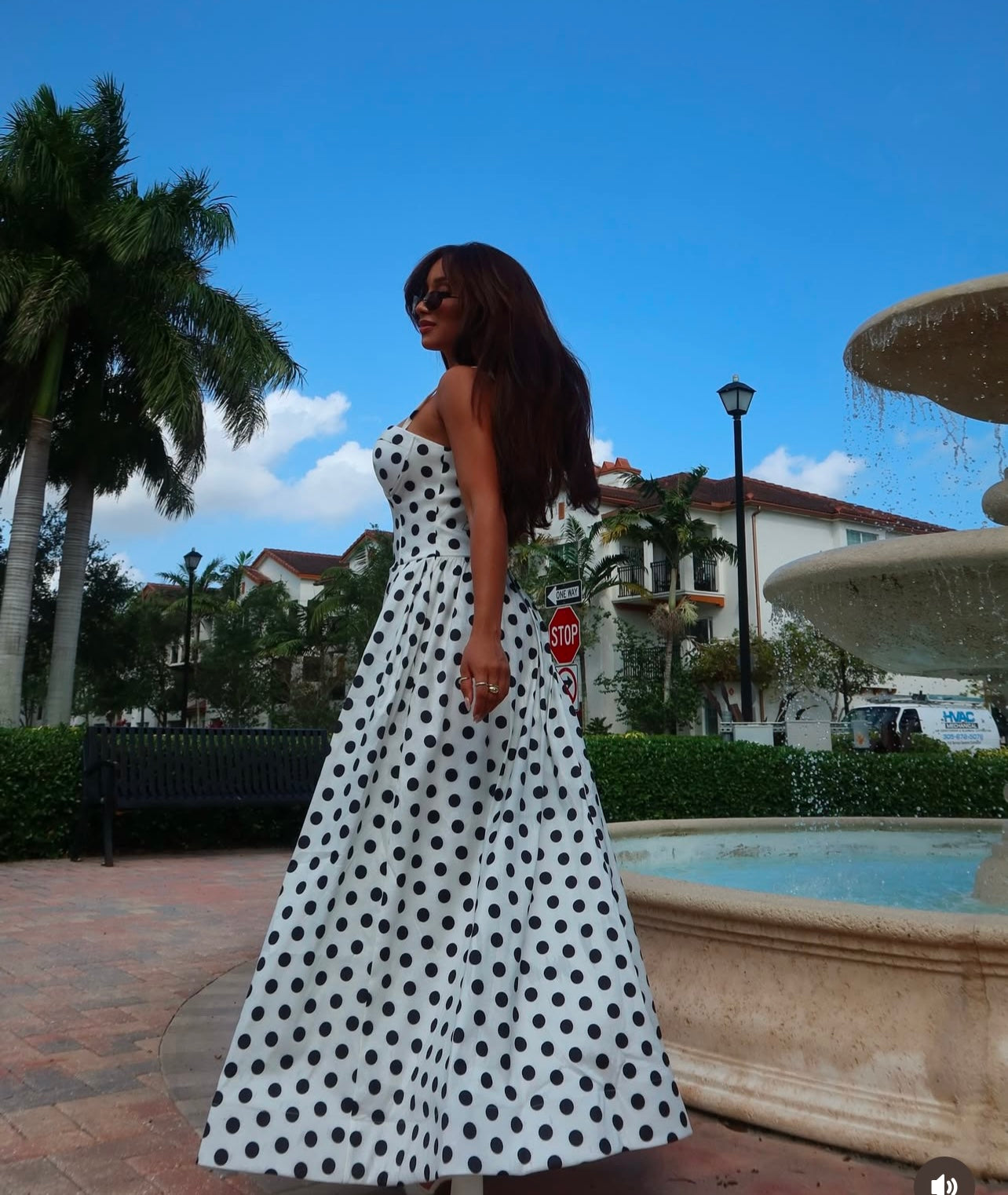 Willow polka Maxi dress