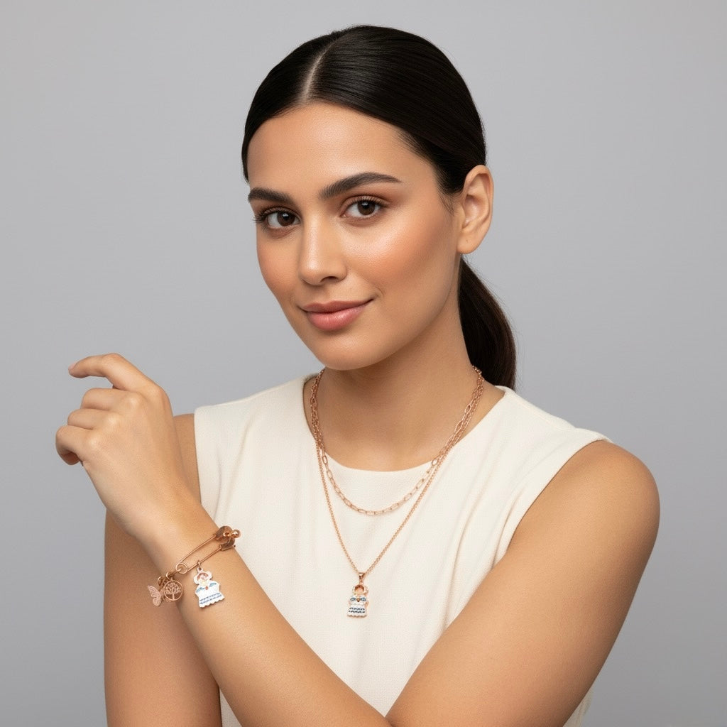 LA POLLERA PULSERA ROSE GOLD