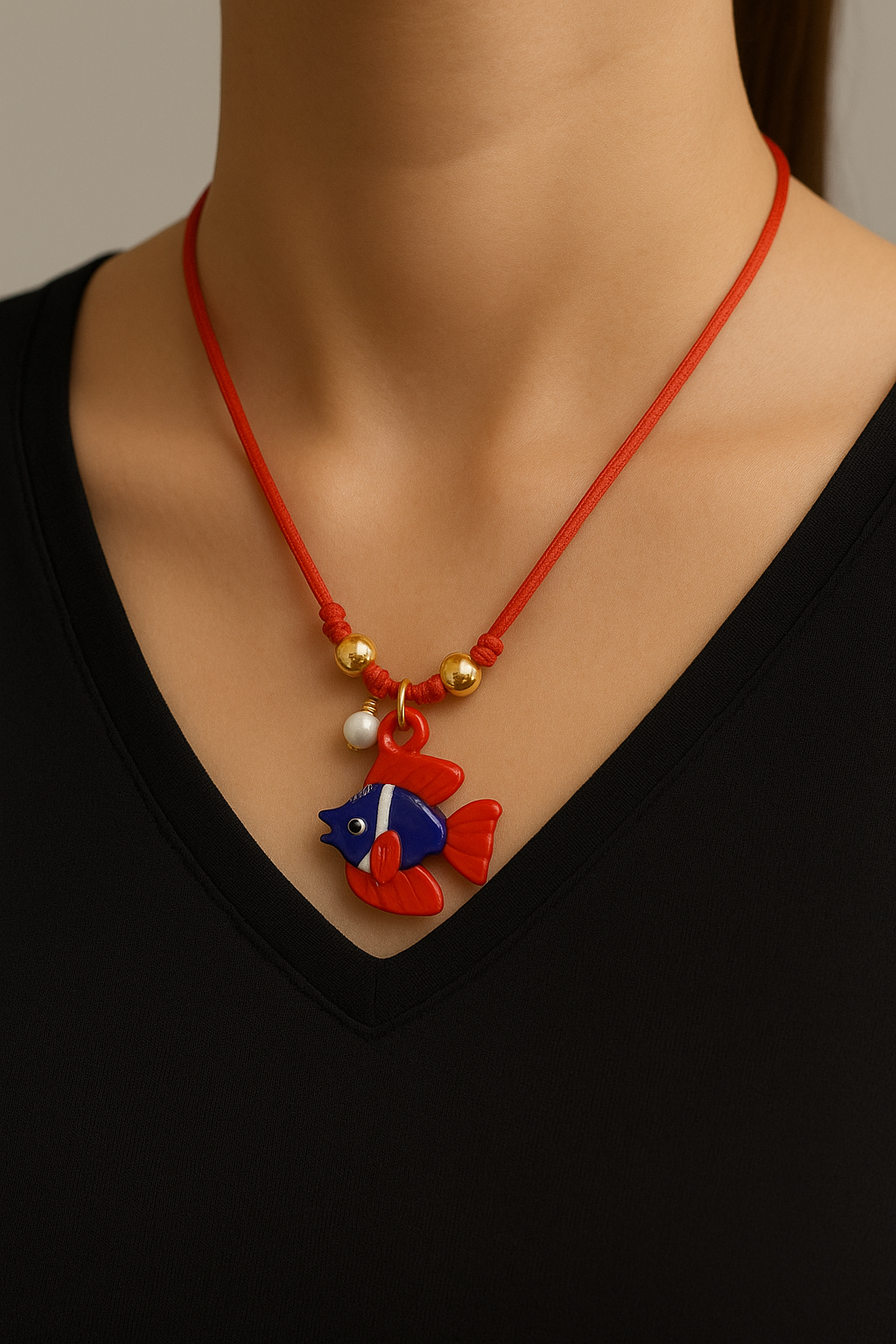 COLLAR - DIJES EN HILO DE SEDA