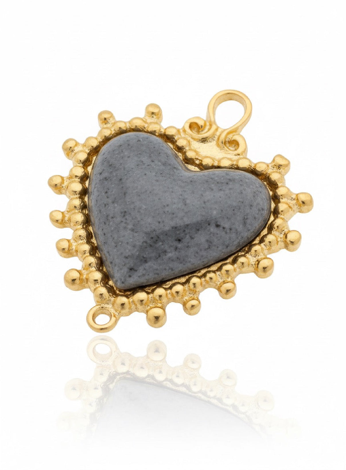 DIJE CORAZON COLORES BOLDE CON DESTELLOS