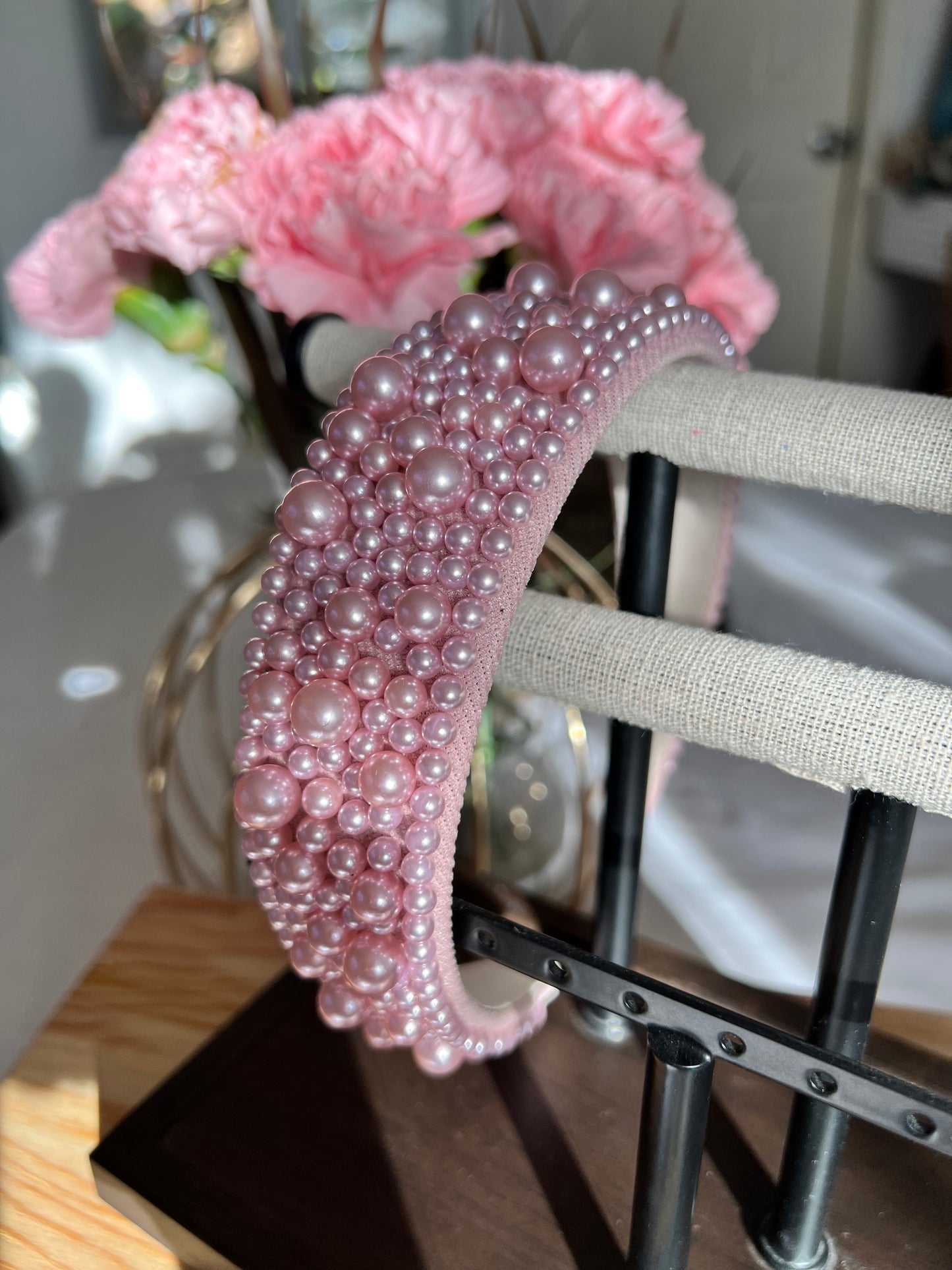 Diadema ancha con Perlas 02708