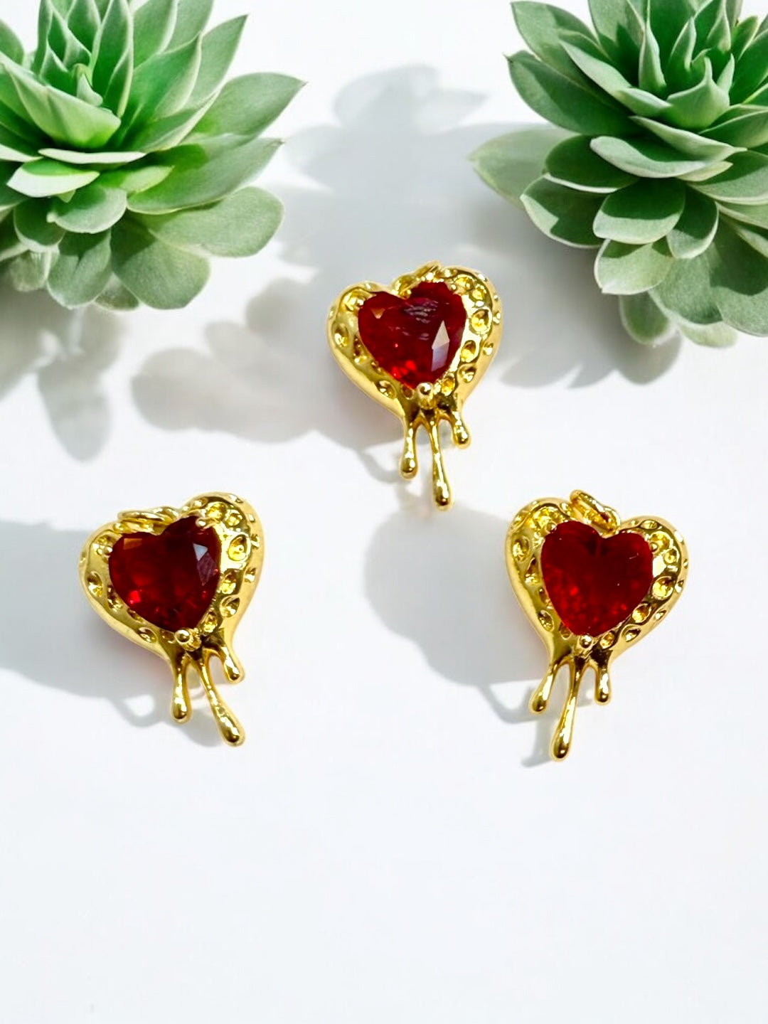 DIJE CORAZON GLASS CON CORAZON CRISTAL