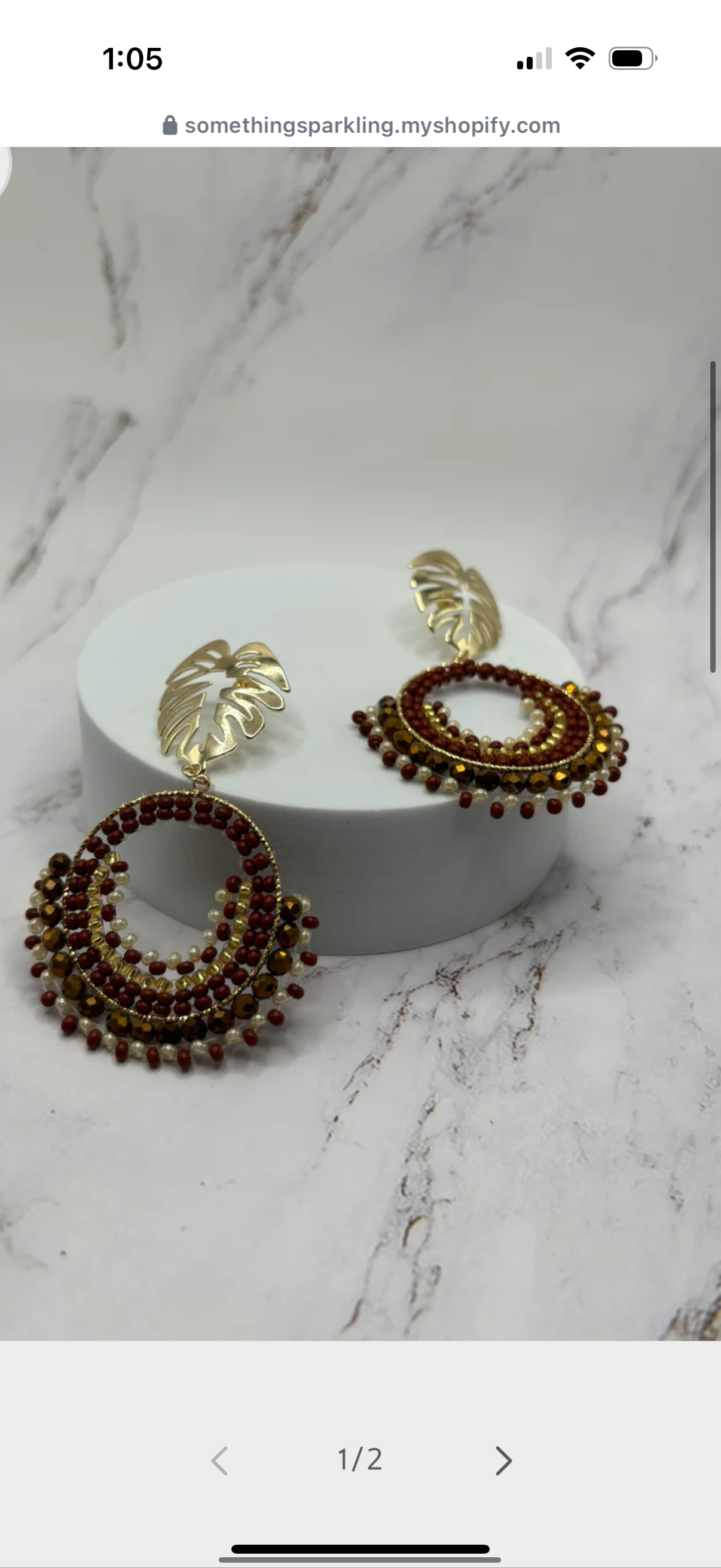 Aretes Hechos a Mano en todo Brown & Gold