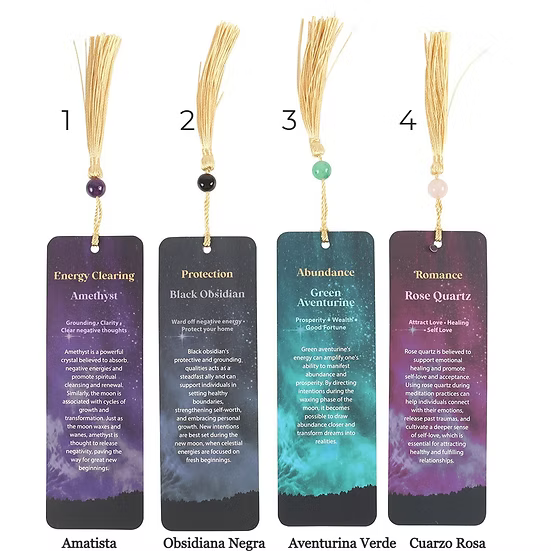 Marcador Separador de Libros con Cristales