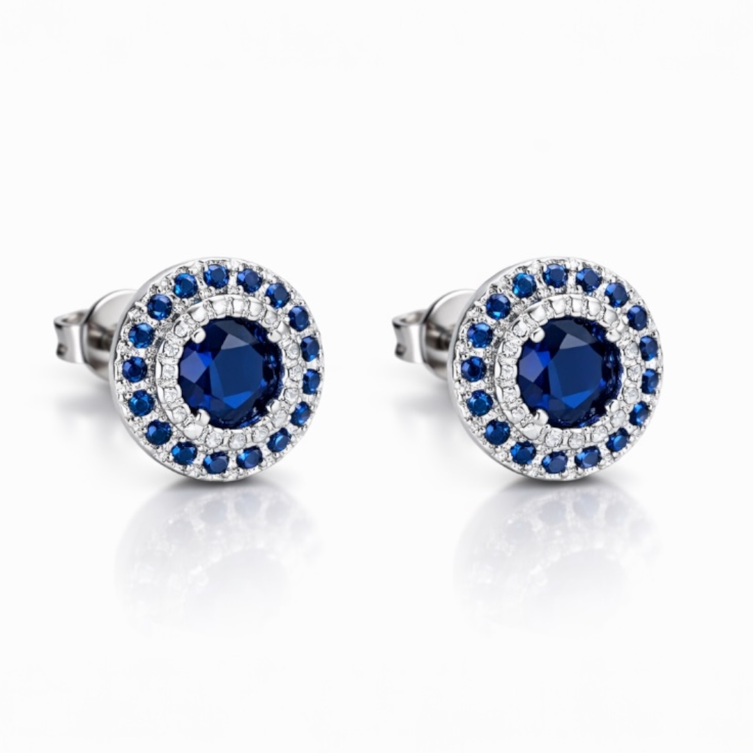 Aretes Mini Blue Halo