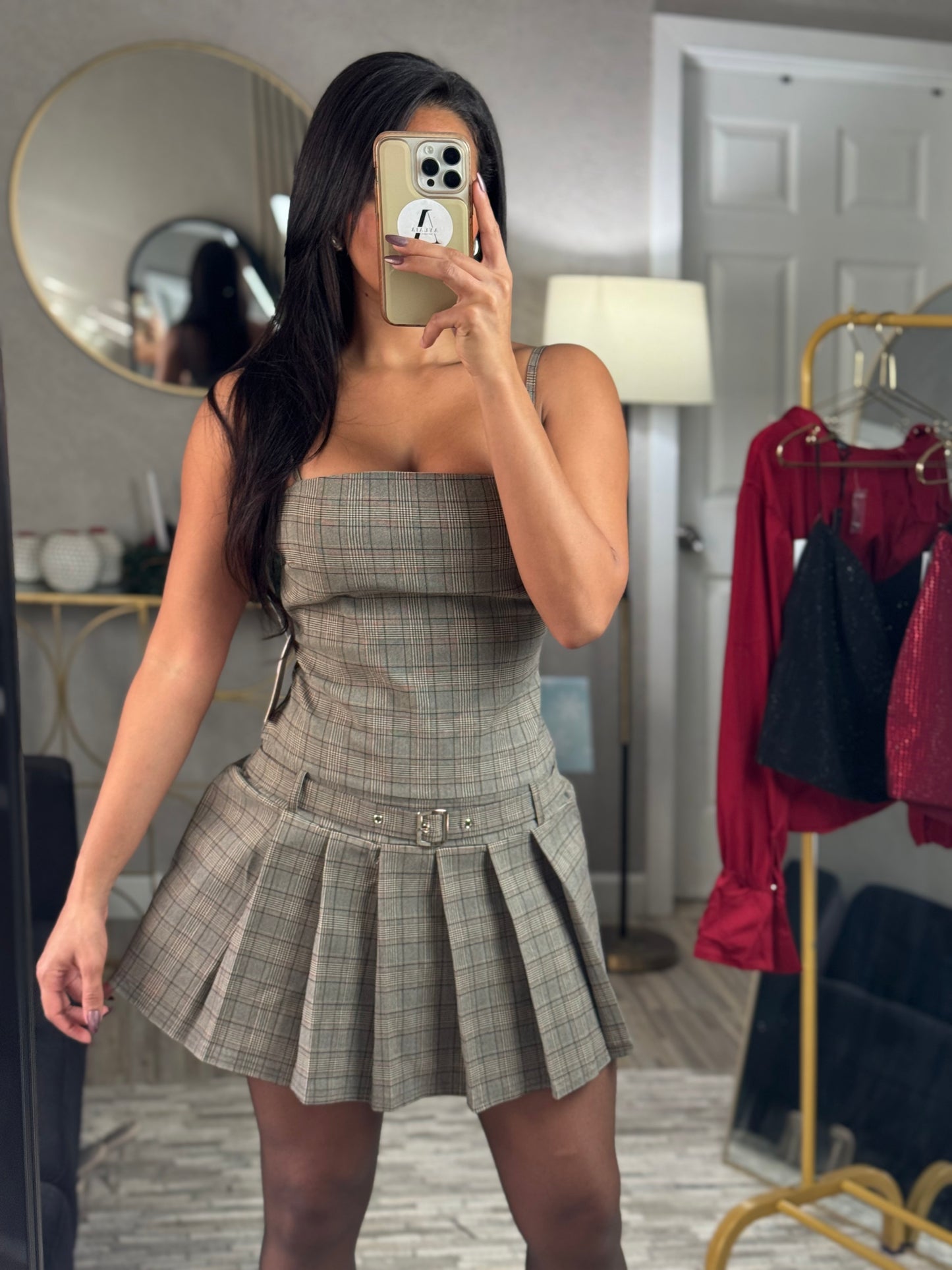 Vestido en cuadros