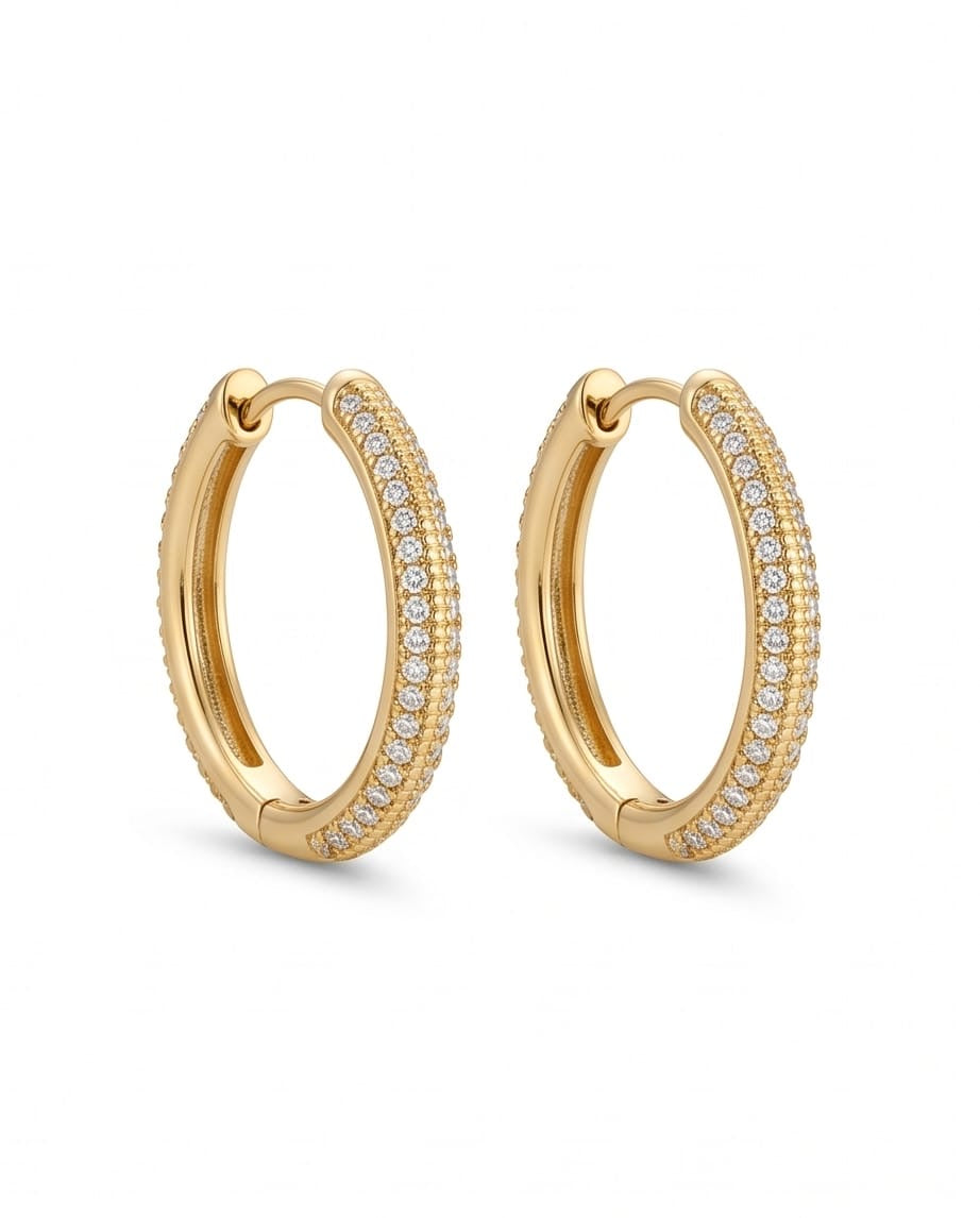 Argollas baño de oro