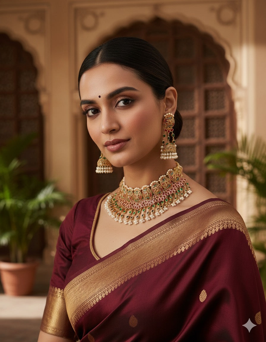 Alquiler Set de Joyería Nupcial Pakistaní Shaddi Multicolor