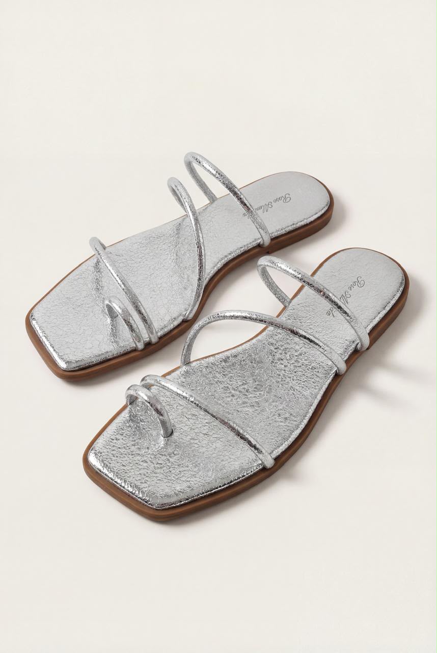 Sandalia Plata Metalizada