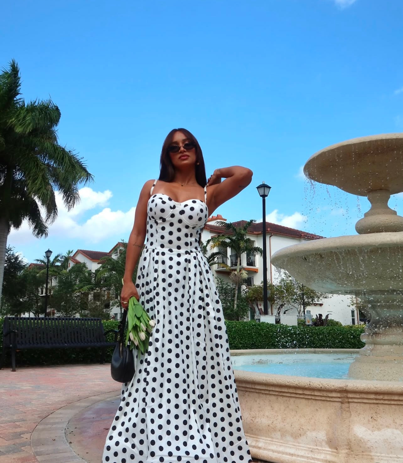Willow polka Maxi dress
