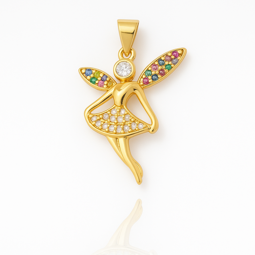 DIJE HADA CON ALAS DE CIRCONES DE COLORES