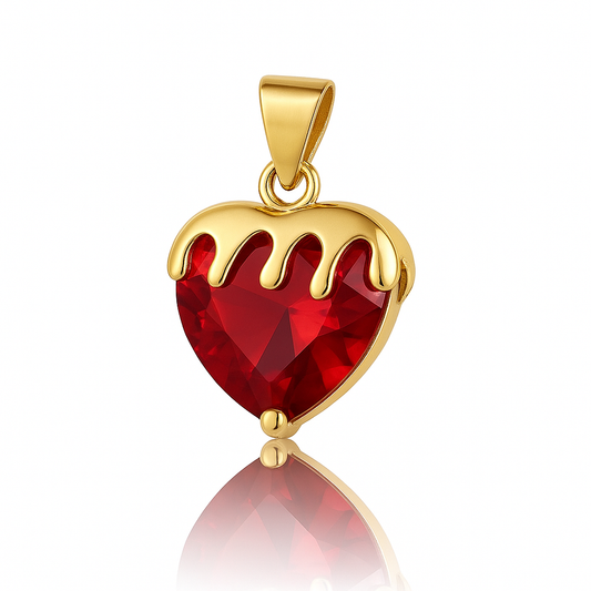 DIJE CORAZON CORAZON DE CRISTAL GOLD GLADE