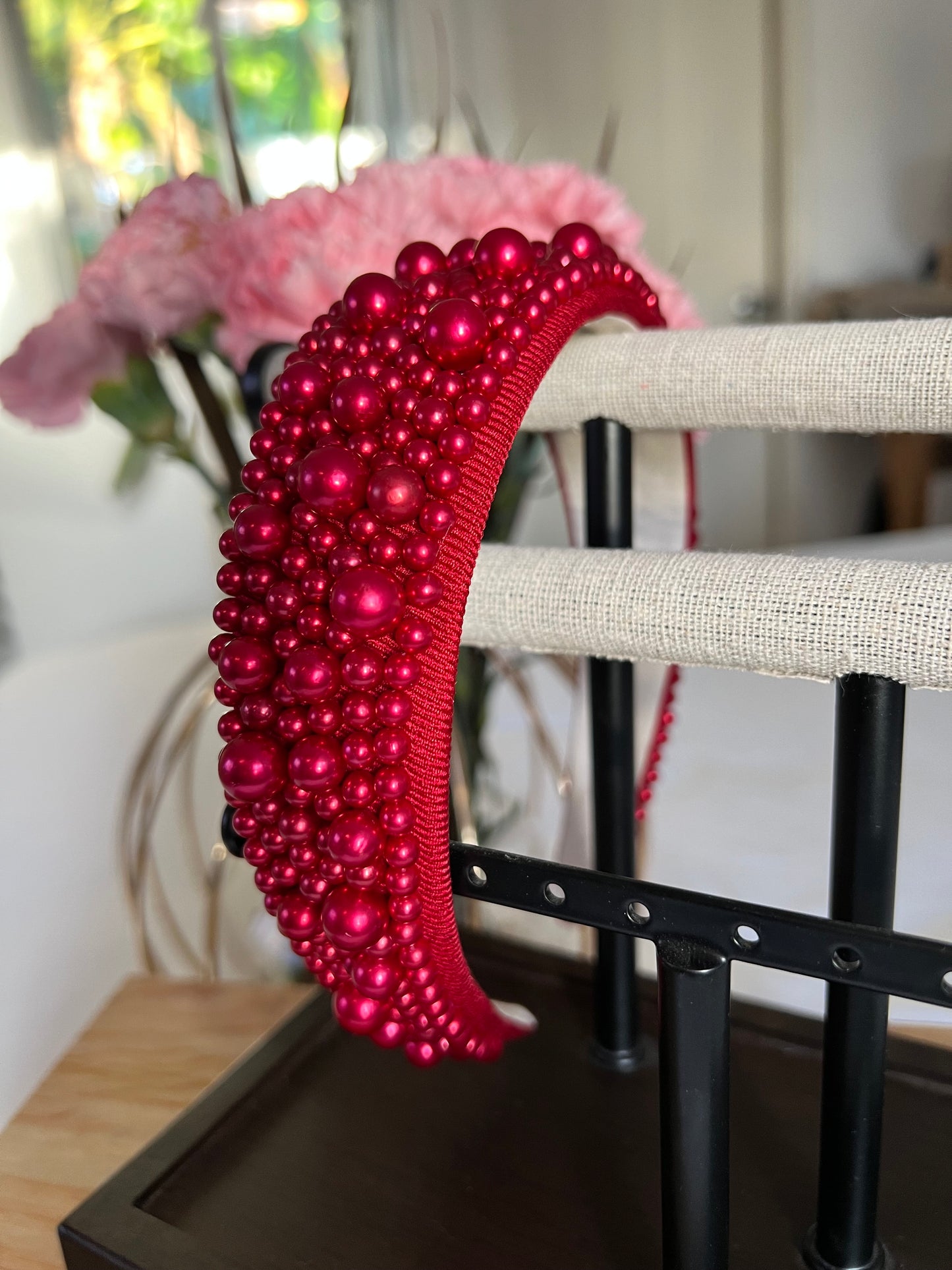 Diadema ancha con Perlas 02708