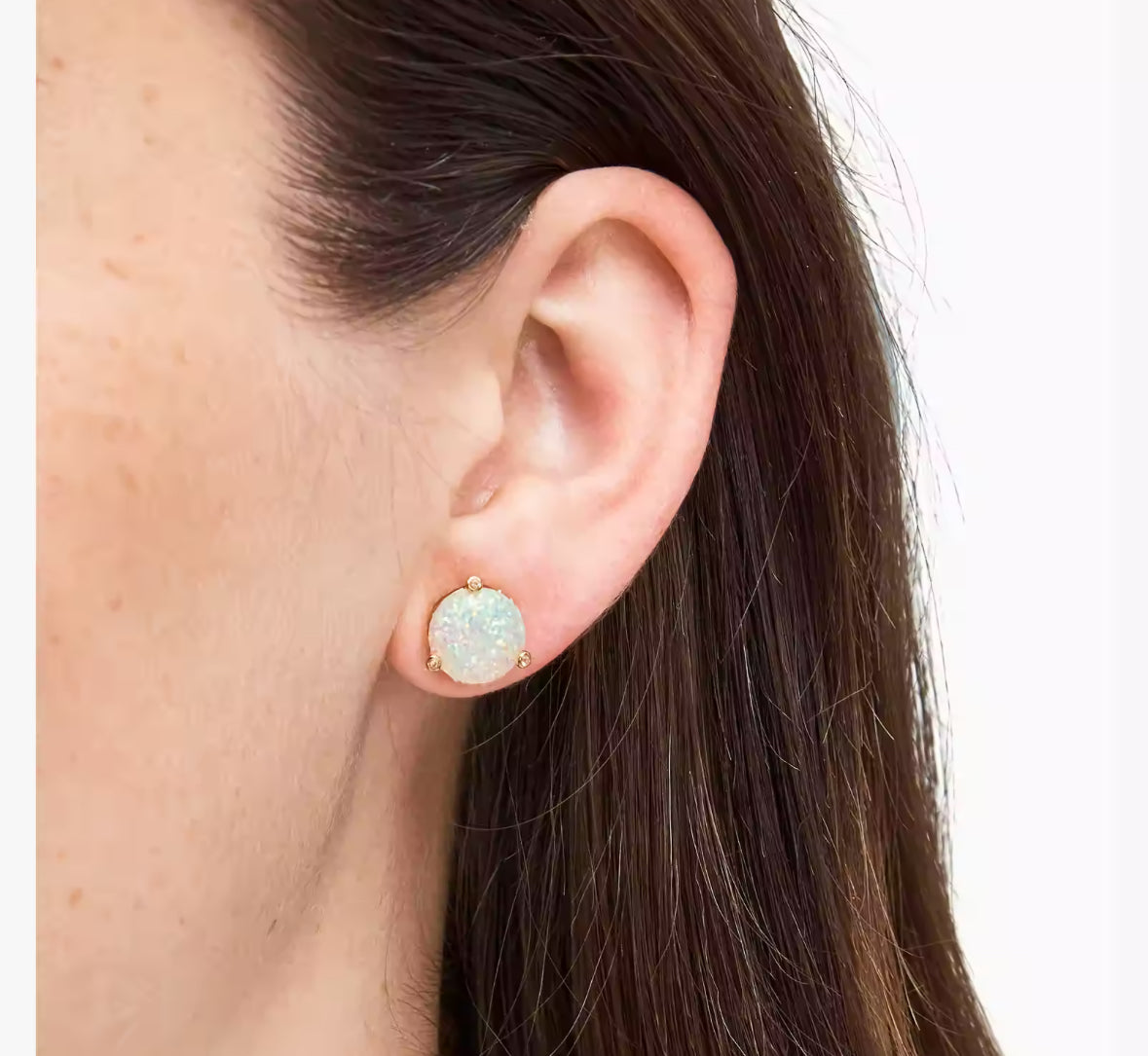Aretes verde y blancos