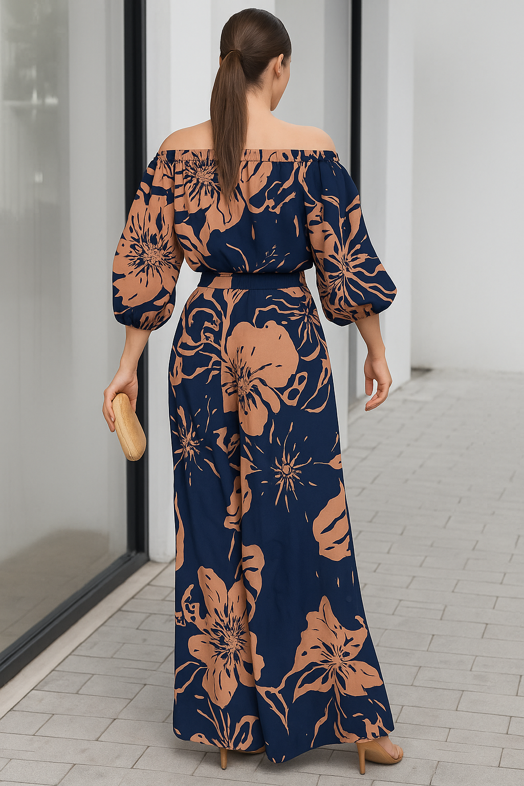 Navy Blosson Set