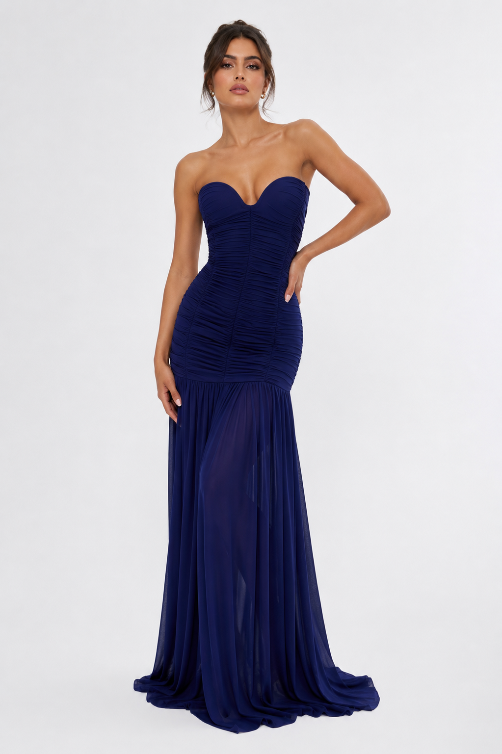 Soft Glam Ruched Mesh Grow