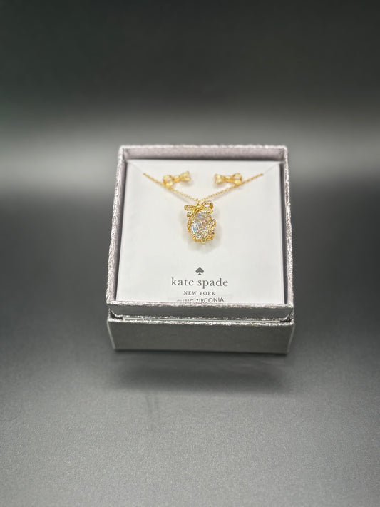 Kate Spade Set de Joyería Dorado Bows