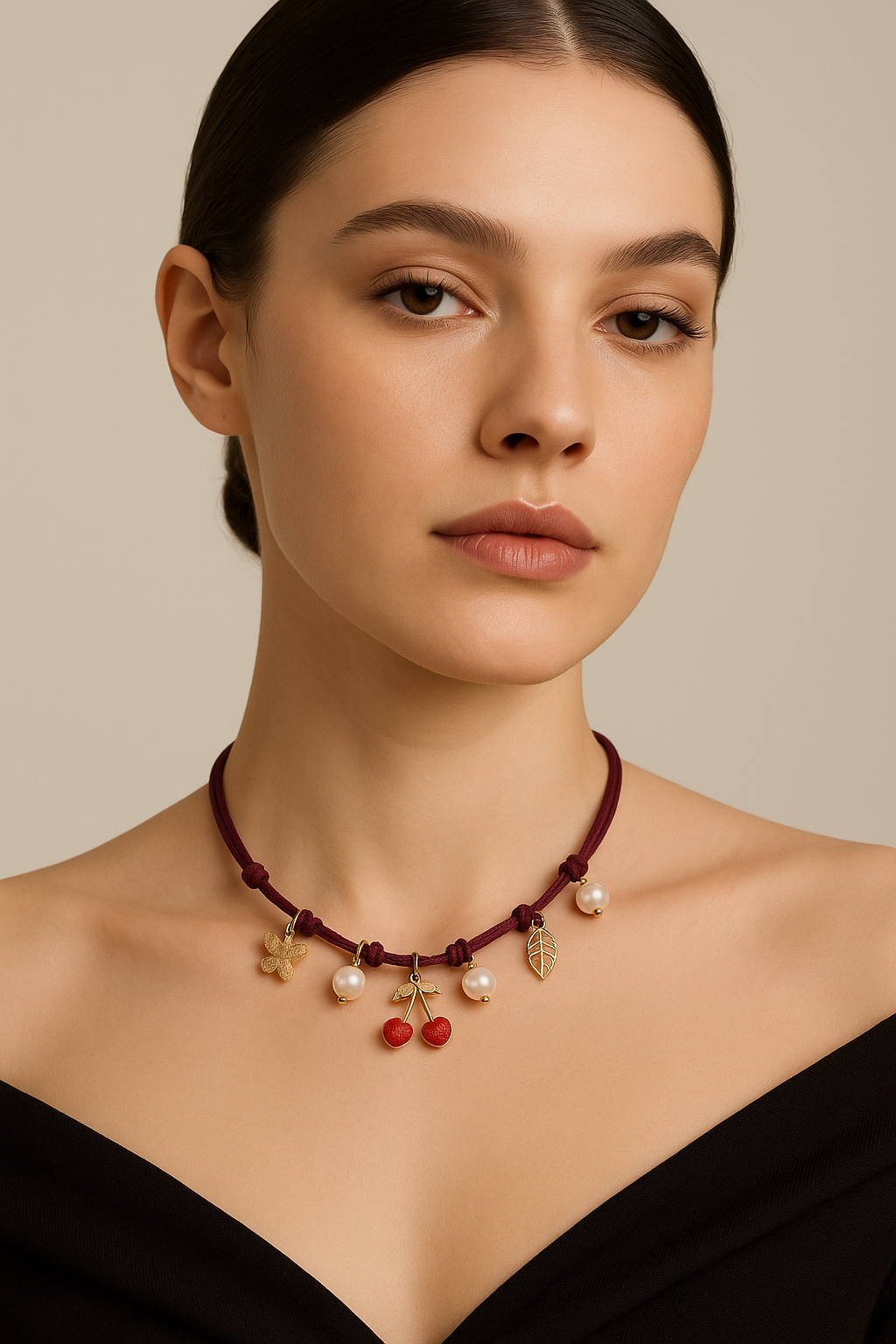 COLLAR - DIJES EN HILO DE SEDA