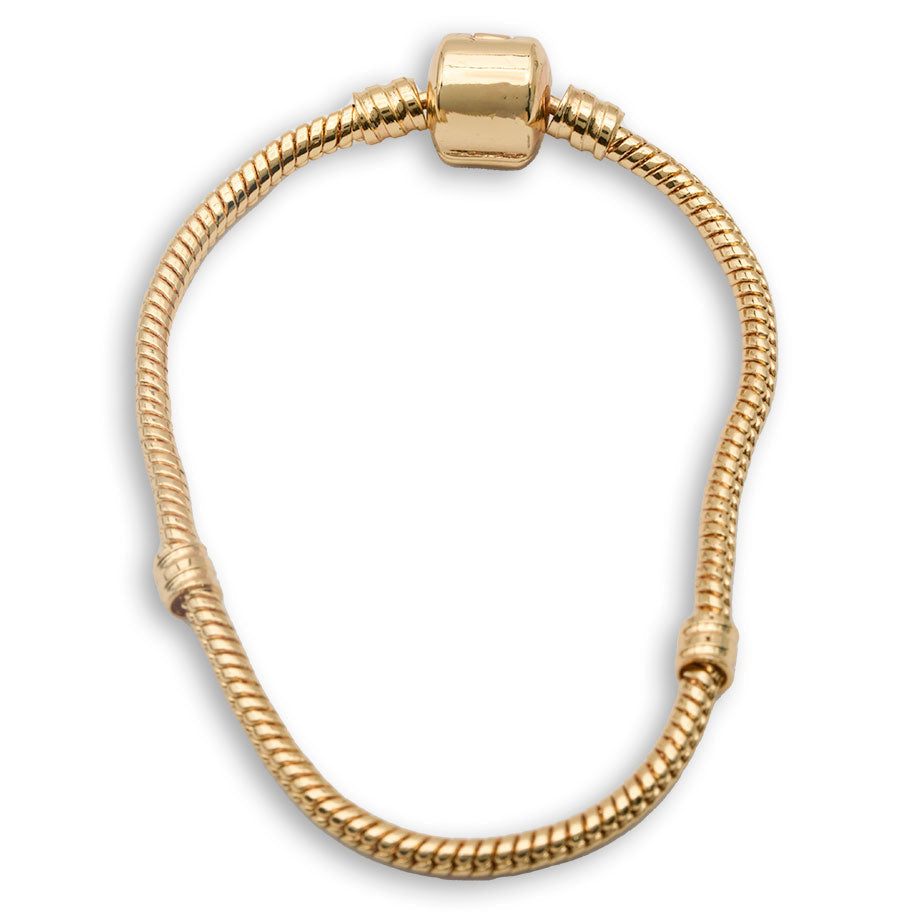 Pulseras chicas doradas tipo pandora
