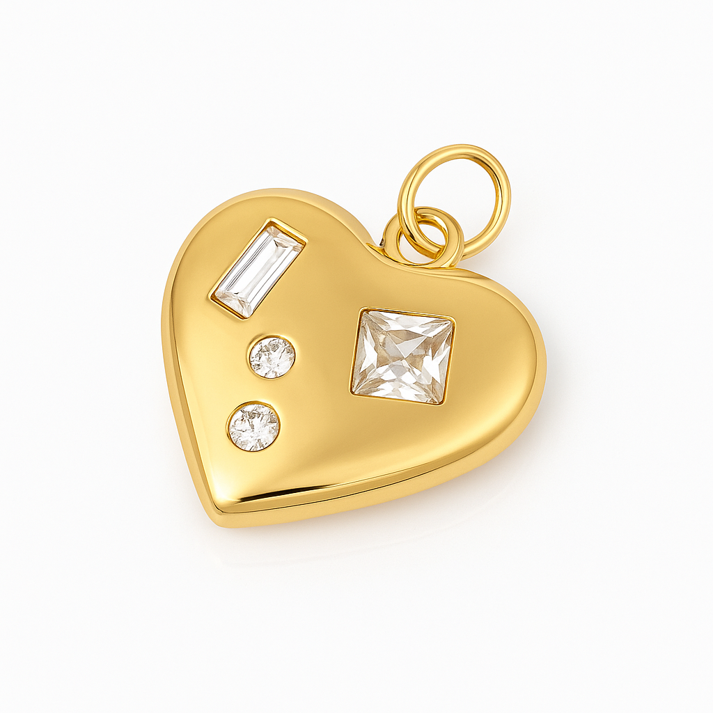 DIJE DE CORAZON CON CIRCONES