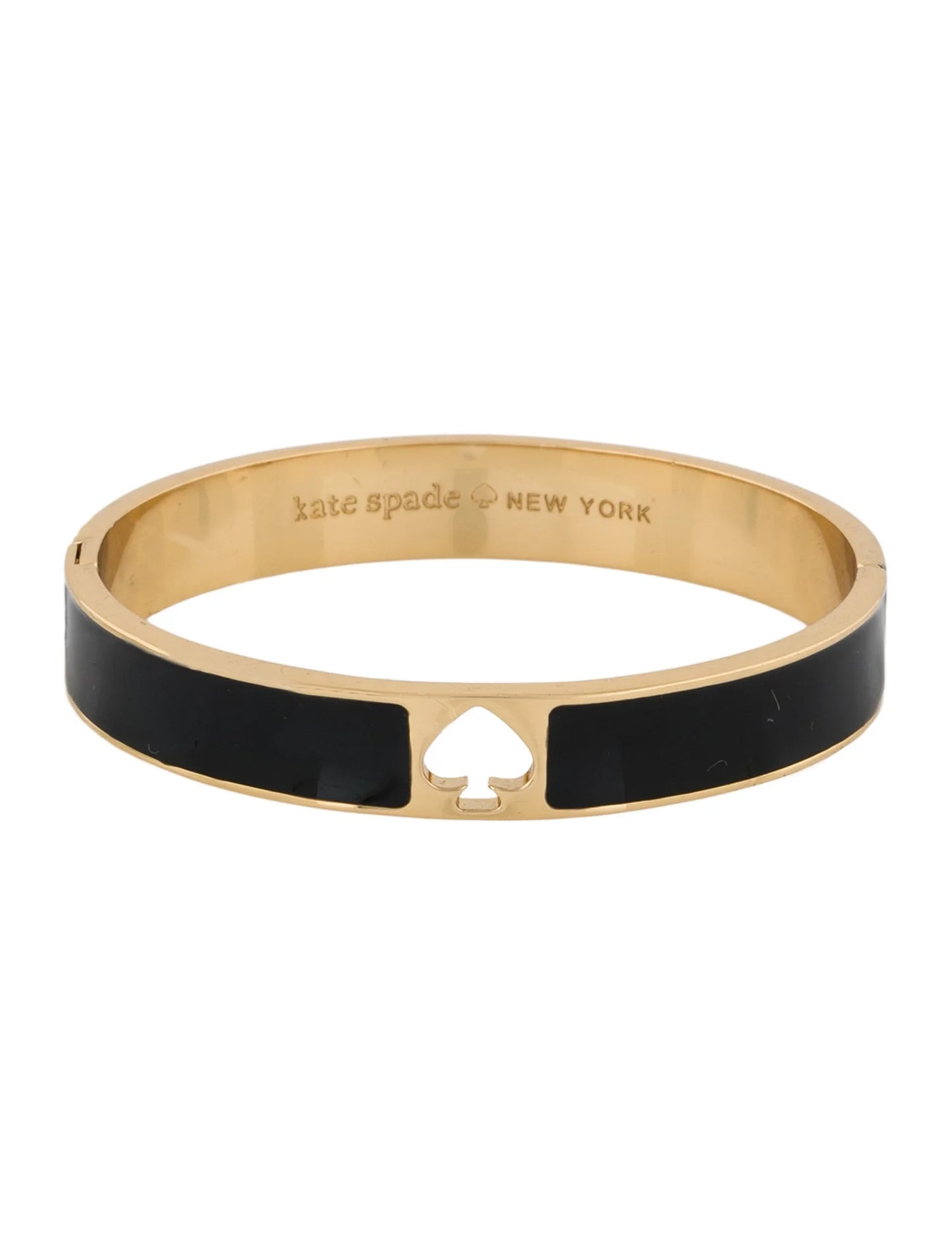 Kate Spade Black Enamel Spade Bangle
