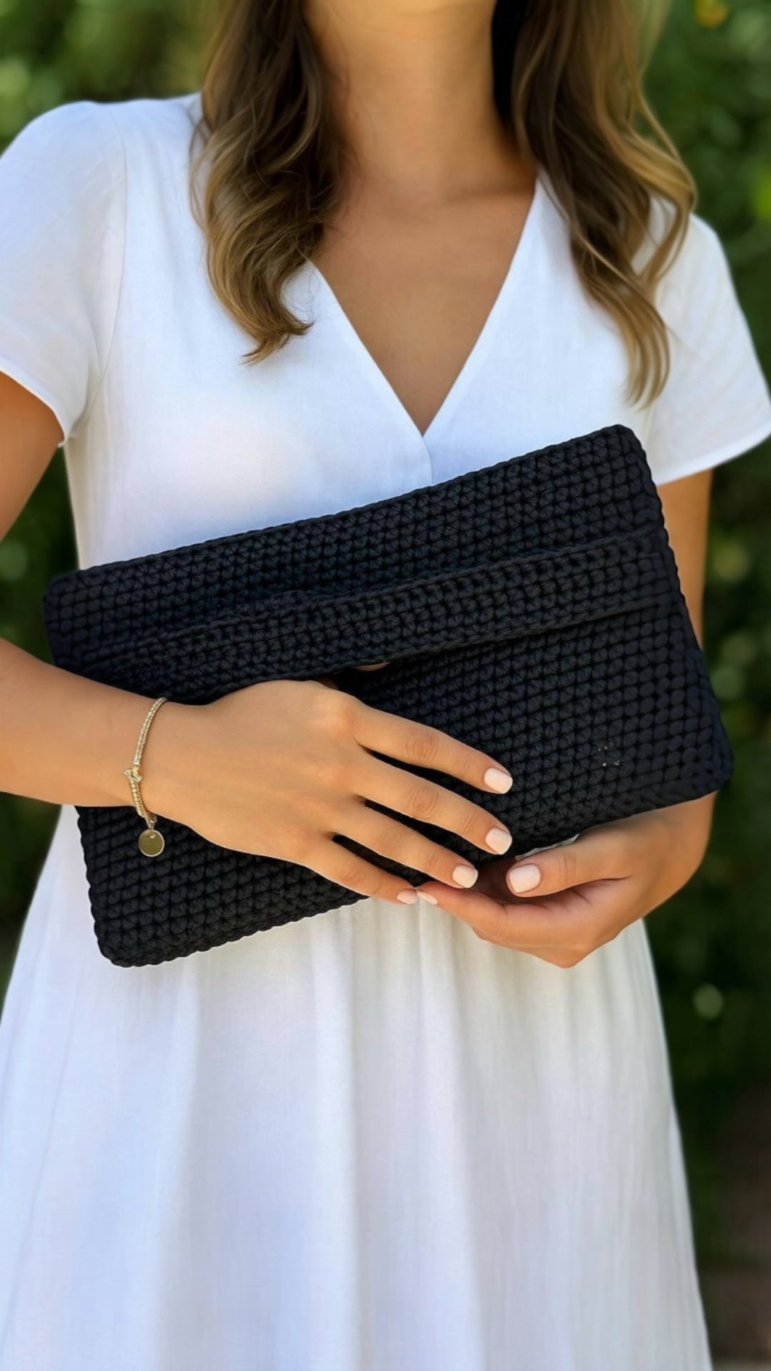 Clutch NEGRA raffia