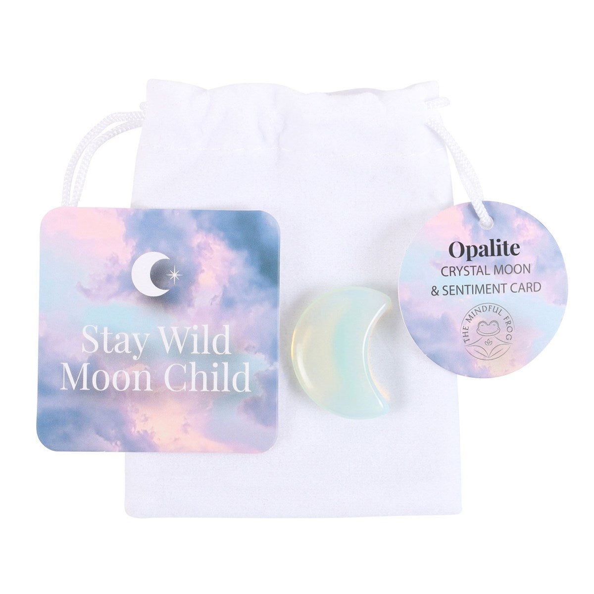 Luna de Cristal de Opalita / Mantente salvaje, hijx de la luna