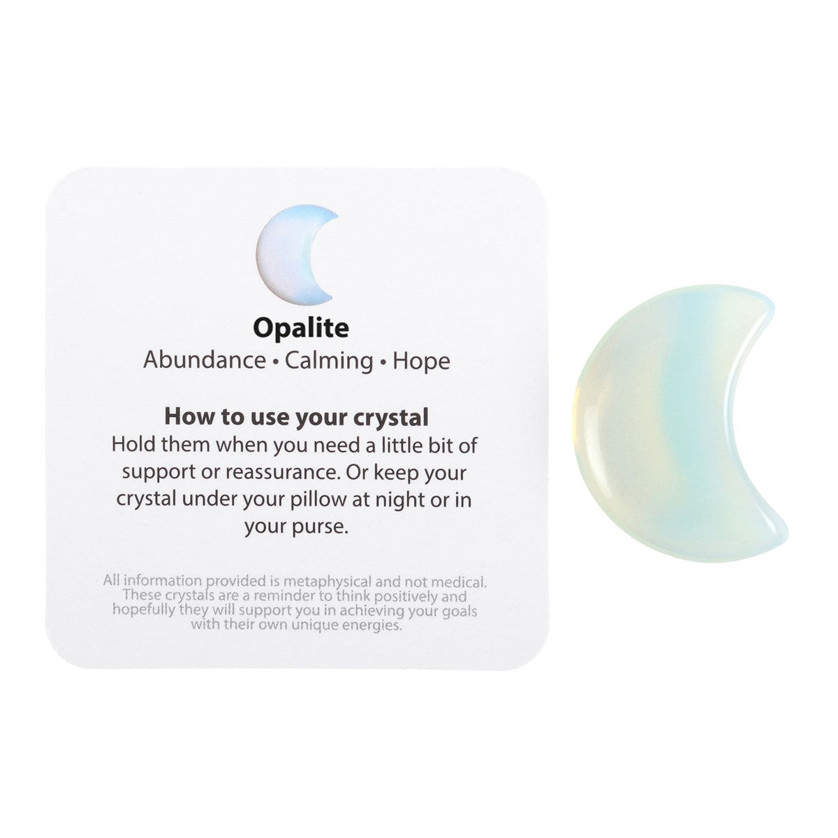 Luna de Cristal de Opalita / Mantente salvaje, hijx de la luna