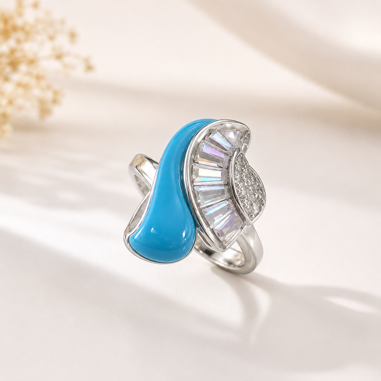Anillo turquesa de plata MJ192