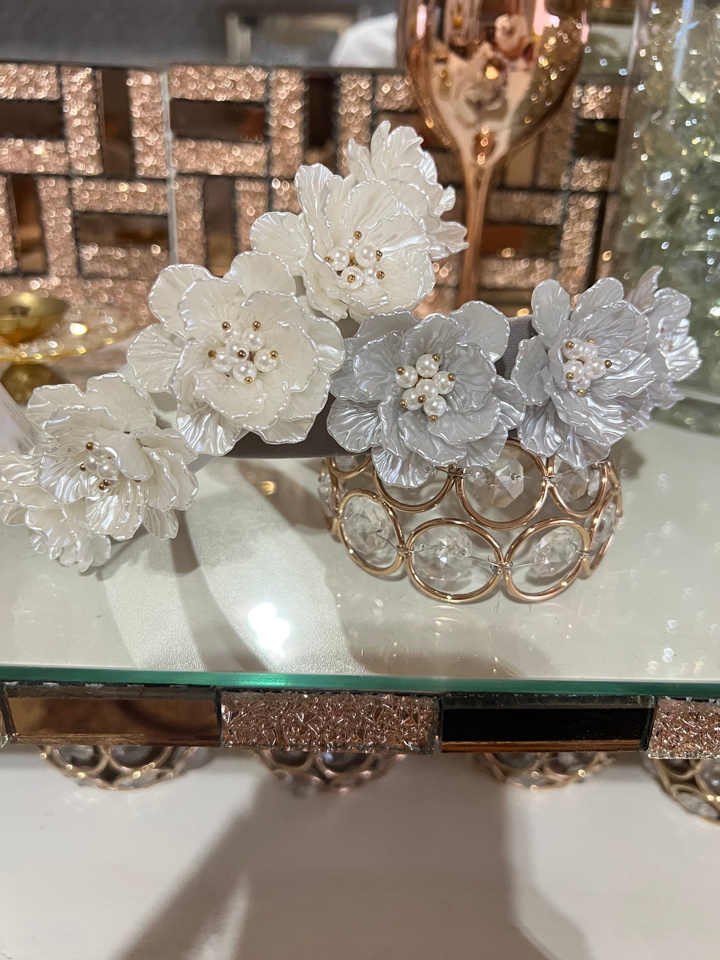 Diadema Satinada con flores