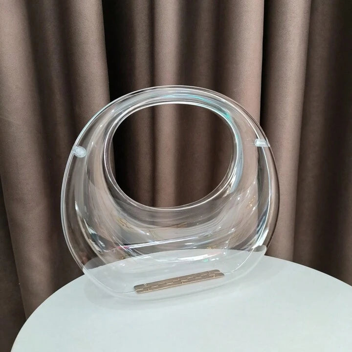 Cartera Acrilica Transparente - estilo handbag