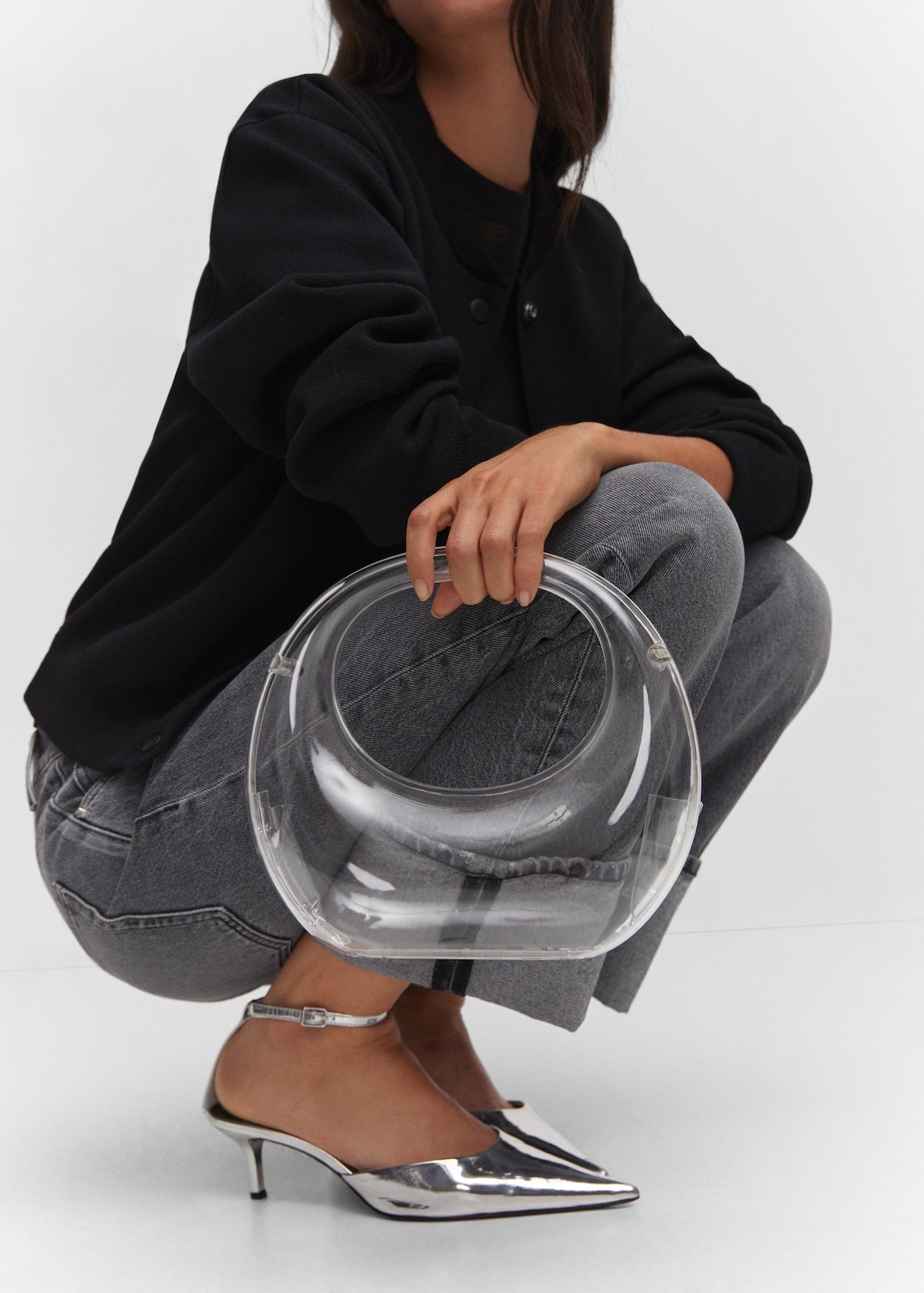 Cartera Acrilica Transparente - estilo handbag