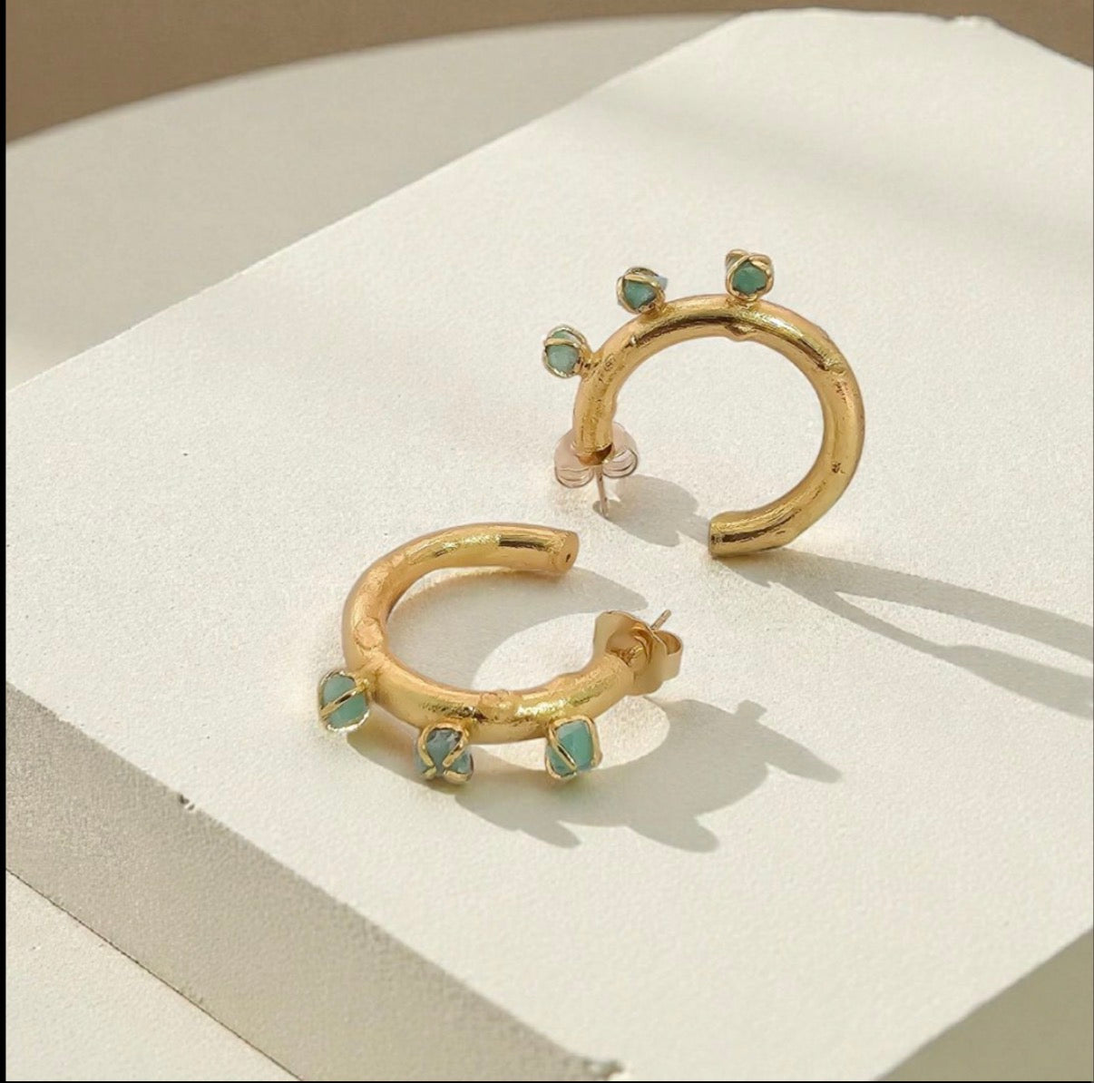 ARGOLLAS BAÑO DE ORO 24K MJ39