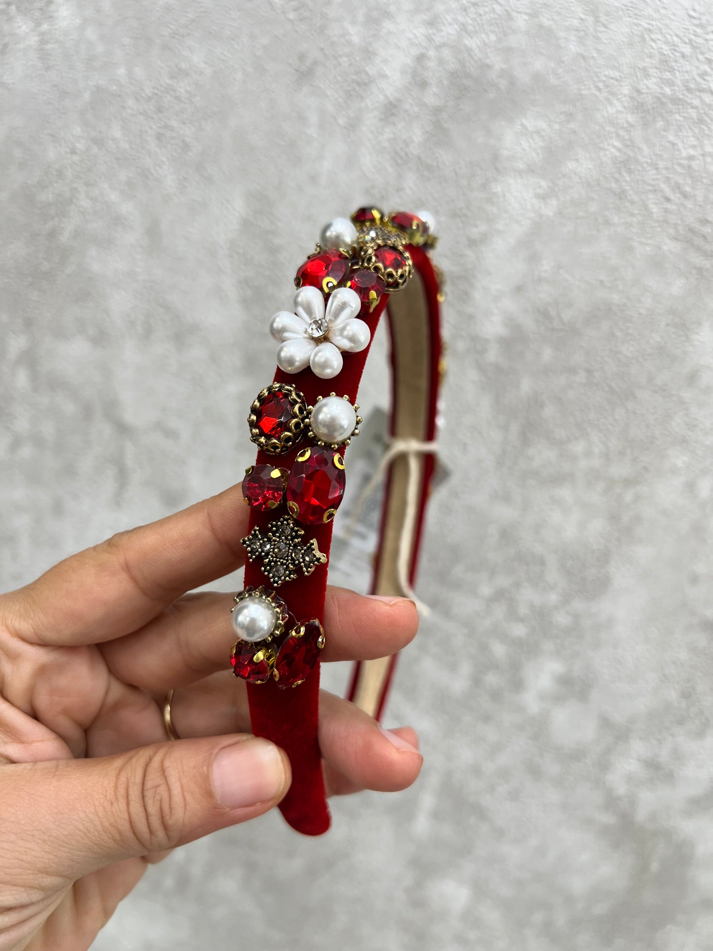 Diadema delgada roja 02210