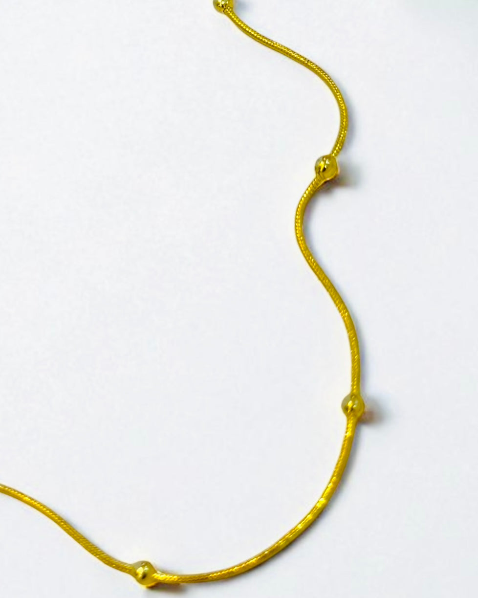 CADENA TERMINADA LISA CON BALINES DE 3 MM